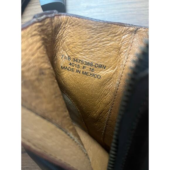 Frye Womens 7.5 Leather Dark Brown Ankle Boot Bootie Western 3475388-DBN - Picture 9 of 11